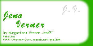 jeno verner business card